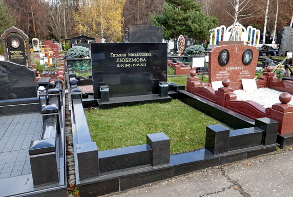 Горизонтальное надгробье прямоугольной формы без цветника